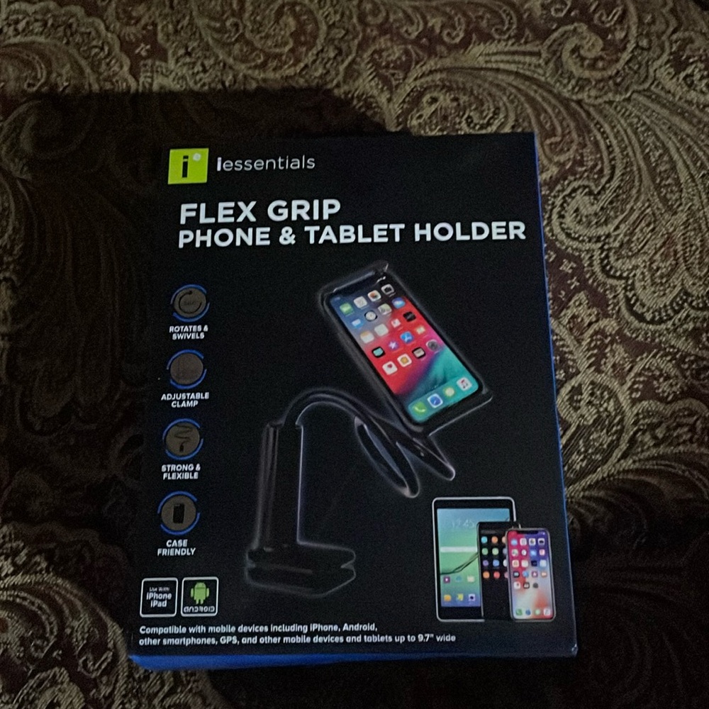 Flex grip phone and tablet holder